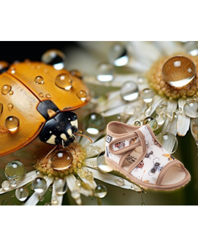 Detské prezuvky🐞chrobáčiky🐞inovatívne🐞19-32🐞krôčiky ku múdrosti 🐾 – papučky ako lúčne objatie s pamäťovou penou a kožou