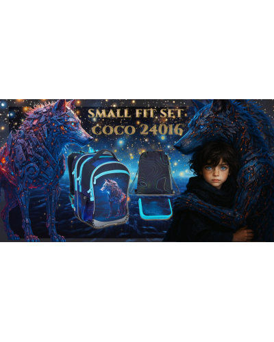 TOPGAL 🐺✨SmallFitSet 💙 COCO 24016🐺✨kybernetický vlk odvahy, ktorý sprevádza chlapca na ceste poznania🐺✨