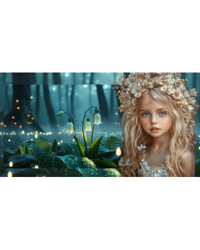 TOPGAL ❄️🤍SmallFitSet 💙✨ ENDY 24005❄️🤍lesní priatelia v objatí snežienok a jemného svetla fantázie