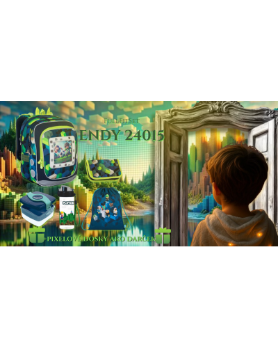 TOPGAL 🌌🟢FULLFITSET✨ENDY 24015🌌🟢pixelové poznanie modrozelených kociek – vyskladajme si svoju fantáziu🧩