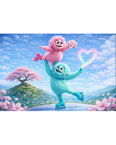 detský lamino kufrík A4 pre dievčatá v tyrkysovo ružovom dizajne na školské pomôcky a výtvarné potreby