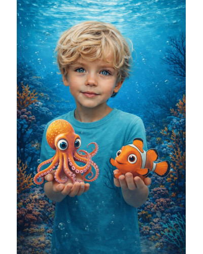 Rozprávkový Kompas snov – chlapčenský školský set Topgal Morský svet s batohom a peračníkom