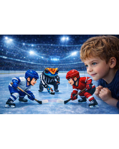 Rozprávkový kompas snov Ľadové vedomosti – školský set COCO 26017 pre chlapca hokejový motív