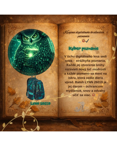 Rozprávkový kompas snov Kyber poznanie – školský set LYNN 26019 pre chlapca digitálny motív