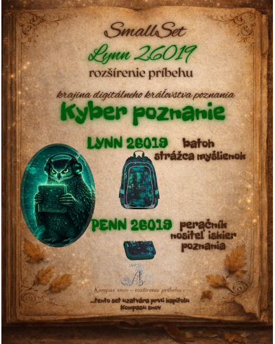 Rozprávkový kompas snov Kyber poznanie – školský set LYNN 26019 pre chlapca digitálny motív