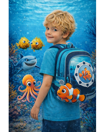 Rozprávkový Kompas snov – chlapčenský školský set Topgal Morský svet s batohom a peračníkom