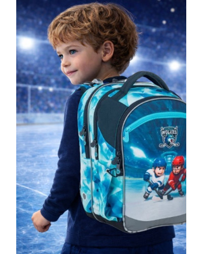 Rozprávkový kompas snov Ľadové vedomosti – školský set COCO 26017 pre chlapca hokejový motív