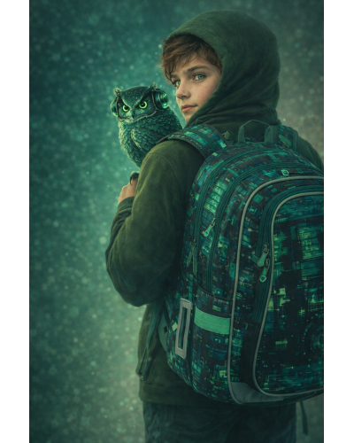 Rozprávkový kompas snov Kyber poznanie – školský set LYNN 26019 pre chlapca digitálny motív