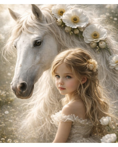 Dievčenský školský set Tichá nežnosť – tyrkysový batoh s bielym koníkom a ružový peračník s kvetmi 🌸🐴