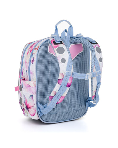 Dievčenský školský batoh s motýlikmi Šepot krídiel – set s peračníkom a doskami A4 A5