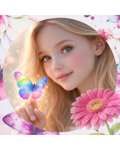 Dievčenský školský batoh s motýlikmi Šepot krídiel – set s peračníkom a doskami A4 A5