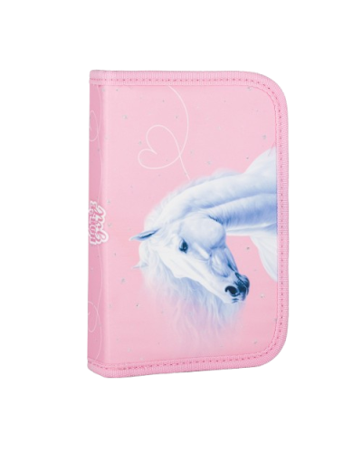 Kvetinová odvaha – dievčenský školský set s batohom Topgal ENDY 25073 a peračníkom s koníkom