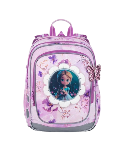 Strieborná neha – dievčenský školský set s batohom Topgal ENDY 26003 a peračníkom Pegas