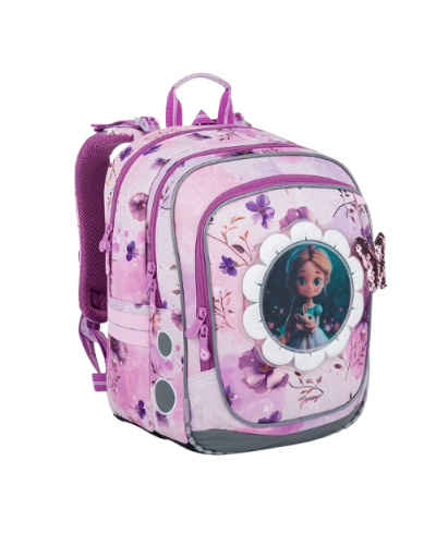 Strieborná neha – dievčenský školský set s batohom Topgal ENDY 26003 a peračníkom Pegas