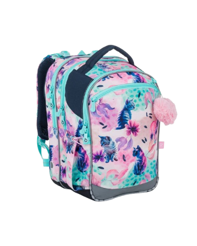 Nežná blízkosť – dievčenský školský set s batohom Topgal COCO 26006 a peračníkom s mačiatkom