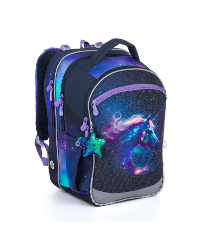 Dievčenský školský set Galaktická princezná TOPGAL COCO24006 s batohom a modelkou v galaktickom štýle
