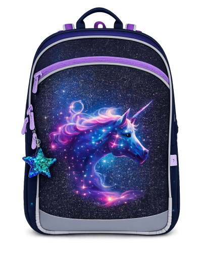 Dievčenský školský set Galaktická princezná TOPGAL COCO24006 s batohom a modelkou v galaktickom štýle