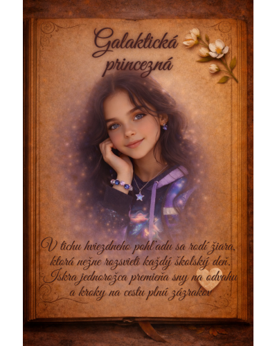 Dievčenský školský set Galaktická princezná TOPGAL COCO24006 s batohom a modelkou v galaktickom štýle