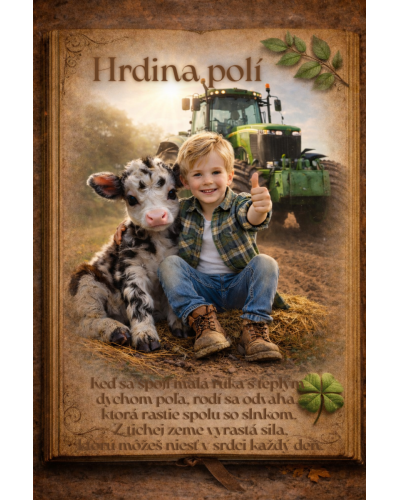 Hrdina polí TOPGAL ENDY23015 chlapčenský školský set s traktorom a farmárskym motívom