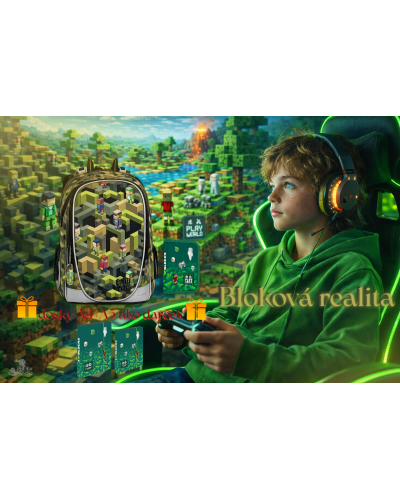 Bloková realita TOPGAL MIRA20046 chlapčenský školský set pixelový dizajn