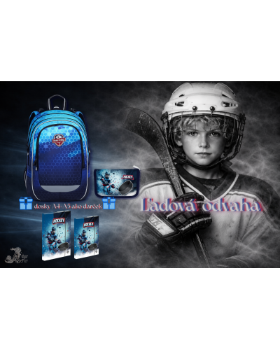 Ľadová odvaha TOPGAL CODA24017 chlapčenský školský set hokejový motív