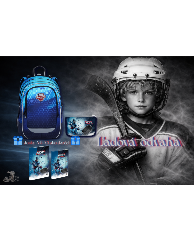 Ľadová odvaha TOPGAL CODA24017 chlapčenský školský set hokejový motív