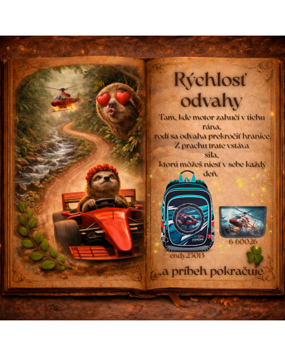 Rýchlosť odvahy školský set TOPGAL ENDY25013 chlapčenský batoh s peračníkom