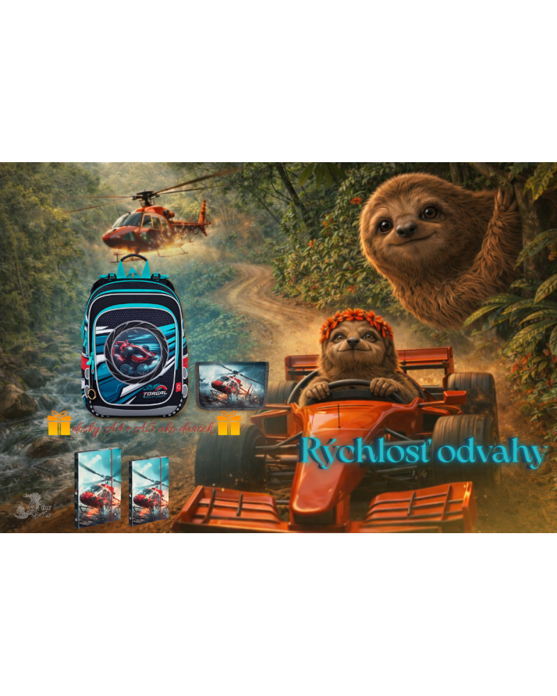 Rýchlosť odvahy školský set TOPGAL ENDY25013 chlapčenský batoh s peračníkom