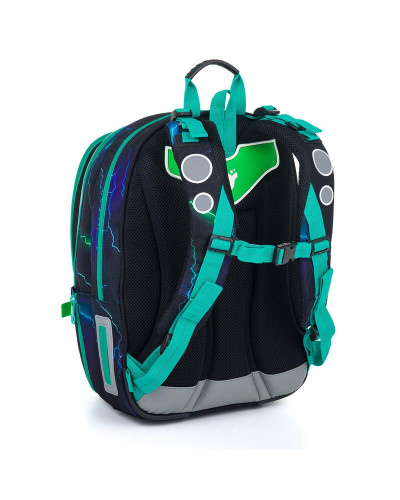 Bleskový šprint školský set TOPGAL MIRA24019 chlapčenský batoh s motívom bleskov