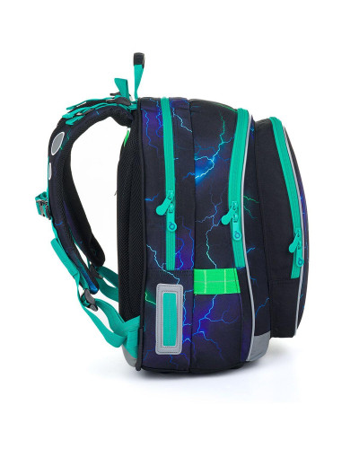 Bleskový šprint školský set TOPGAL MIRA24019 chlapčenský batoh s motívom bleskov