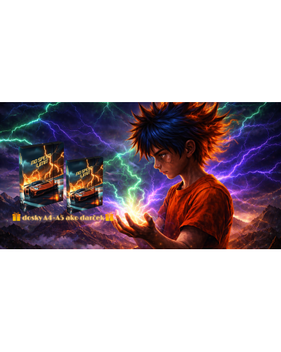 Bleskový šprint školský set TOPGAL MIRA24019 chlapčenský batoh s motívom bleskov