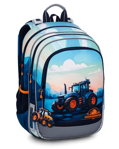 Chlapčenský školský set TOPGAL ELLY25015 Farmárske šťastie – ergonomický batoh s farmárskym motívom