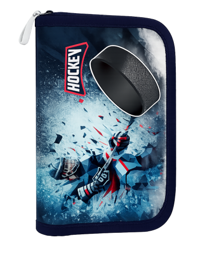 Plameň víťazstva TOPGAL COCO26017 chlapčenský školský set s hokejovým motívom – ergonomický batoh a peračník pre 1. stupeň ZŠ