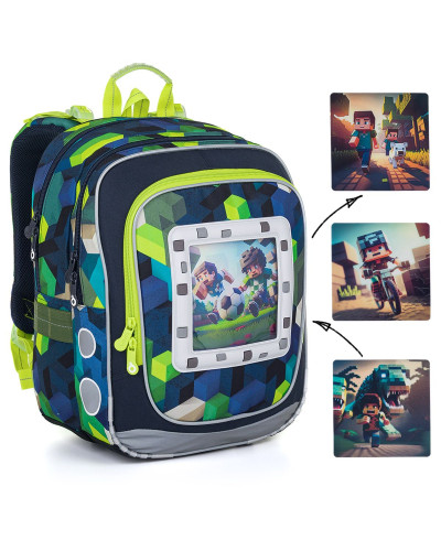 Chlapčenský školský set TOPGAL ENDY24015 Zlatá vízia – ergonomický batoh s moderným športovým motívom