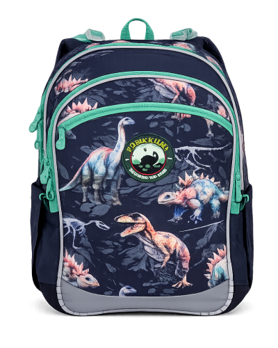 Chlapčenský školský set TOPGAL COCO25016 Raptorova odvaha – ergonomický batoh s motívom dinosaura
