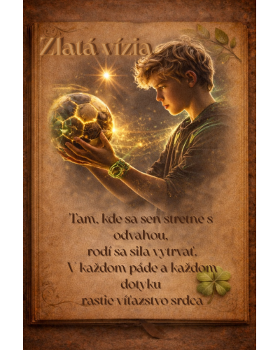 Chlapčenský školský set TOPGAL ENDY24015 Zlatá vízia – ergonomický batoh s moderným športovým motívom