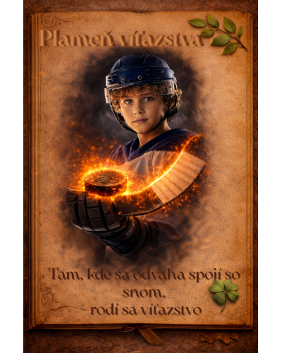 Plameň víťazstva TOPGAL COCO26017 chlapčenský školský set s hokejovým motívom – ergonomický batoh a peračník pre 1. stupeň ZŠ