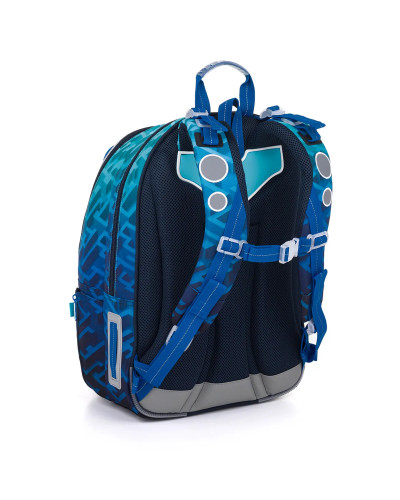 TOPGAL LYNN25017 chlapčenský školský set – batoh s motívom rýchlosti a športového auta