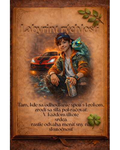 TOPGAL LYNN25017 chlapčenský školský set – batoh s motívom rýchlosti a športového auta