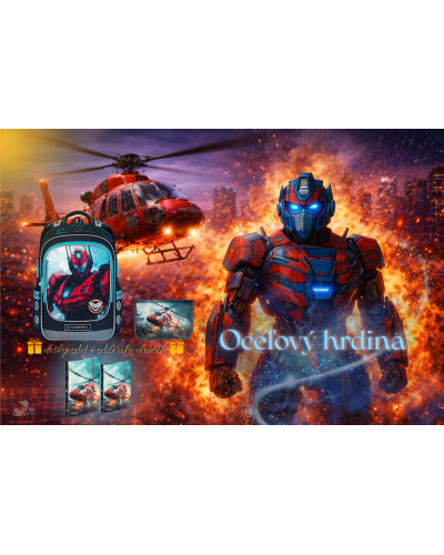 TOPGAL ENDY25075 chlapčenský školský set – školský batoh s motívom superhrdinu