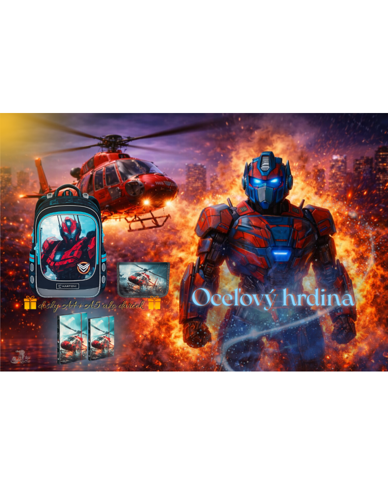 TOPGAL ENDY25075 chlapčenský školský set – školský batoh s motívom superhrdinu