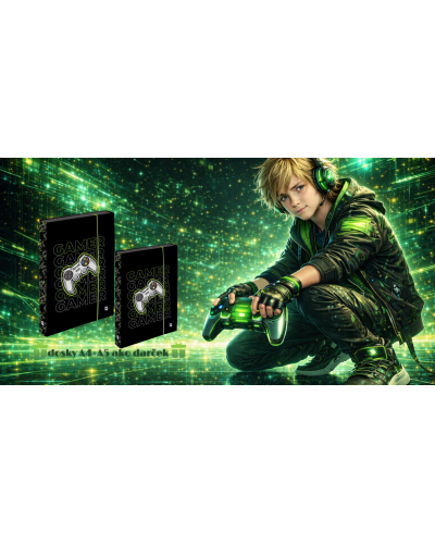 TOPGAL LYNN26019 chlapčenský školský set – školský batoh s neónovým digitálnym motívom