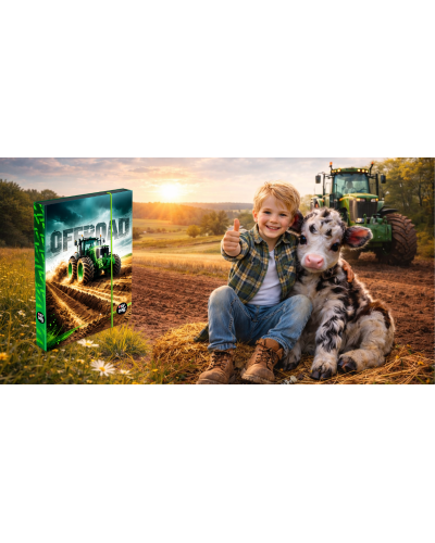 Hrdina polí TOPGAL ENDY23015 chlapčenský školský set s traktorom a farmárskym motívom