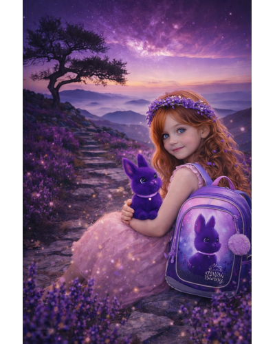 Dievčenský školský set TOPGAL ENDY 26007 Levanduľová princezná – batoh a peračník v jemnom fialovom dizajne