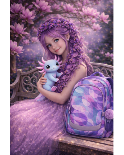 Dievčenský školský set TOPGAL LORI 26009 Perleťová iskra – batoh a peračník v perleťovom dizajne