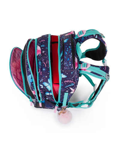 školský batoh Bagmaster Beta 26A motýliková princezná hlavný pohľad