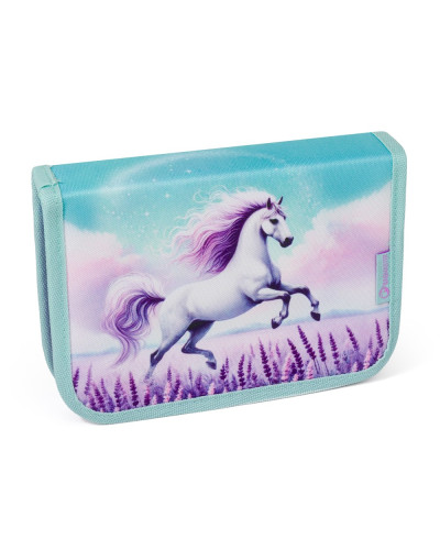 Školský set pre prváčky Bagmaster LUMI 26B – batoh, peračník a vrecko s koníkom 🐎