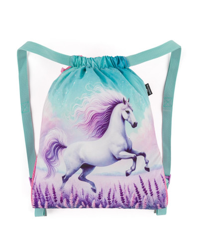 Školský set pre prváčky Bagmaster LUMI 26B – batoh, peračník a vrecko s koníkom 🐎