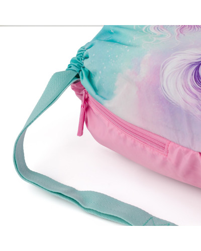 Školský set pre prváčky Bagmaster LUMI 26B – batoh, peračník a vrecko s koníkom 🐎