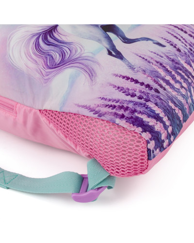 Školský set pre prváčky Bagmaster LUMI 26B – batoh, peračník a vrecko s koníkom 🐎